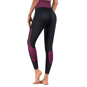 High Waist Sauna Sweat Pants Slimming Weightloss Workout Leggings Zipper Pocket